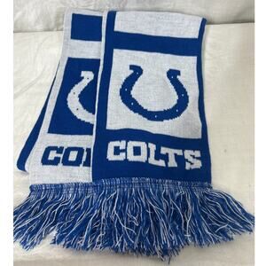 Indianapolis Colts Scarf Football Indiana For the Shoe Blue White Fringe Winter